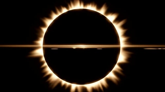 Total Solar Eclipse with Prominent Corona.