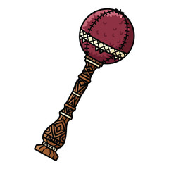 A traditional African djembe drum icon illustration during Ramadhan celebrations