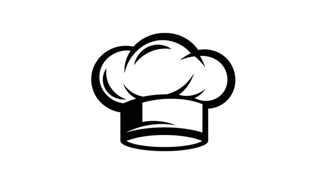 Classic Chef Hat Icon Illustration