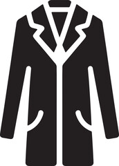 Coat Jacket Silhouette for Winter Clothing and Fashion Design