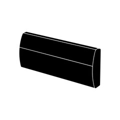 black plastic bag isolated