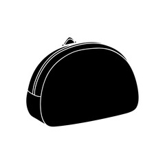 black and white cosmetic bag