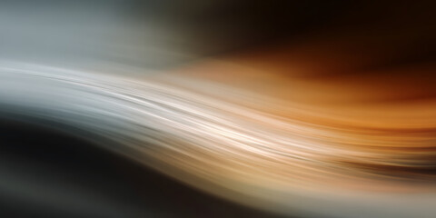 Abstract background motion blur waves in orange, white, and dark tones.
