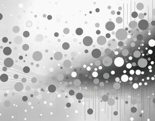 gray circles scattered on white background dots random