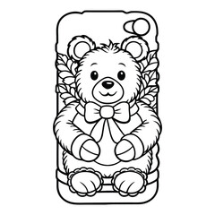 Cute teddy bear Christmas phone case