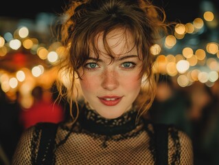 close-up picture of a beautiful young woman 