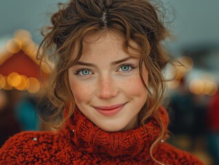 close-up picture of a beautiful young woman 