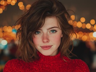 close-up picture of a beautiful young woman 