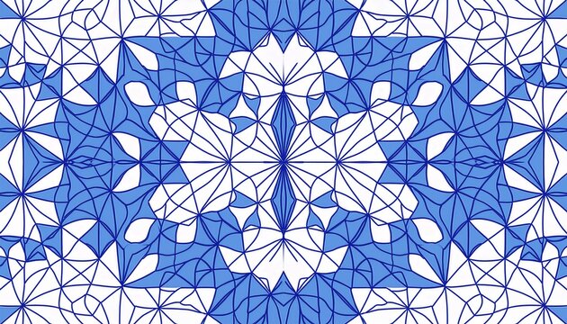 abstract blue geometric pattern on white background - Powered by Adobe