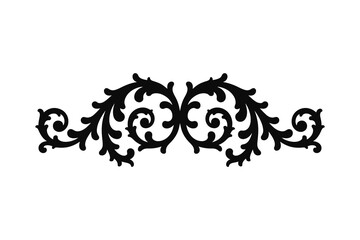 Elegant scrolling floral border design