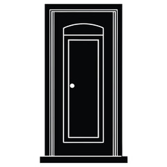 door on white background