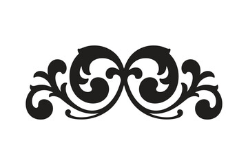 Elegant black and white scrollwork design