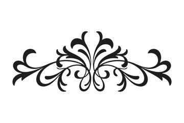 Elegant black and white floral border design