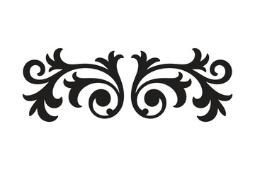 Elegant black and white scrolling design