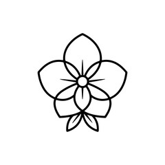 Simple Flower Silhouette Minimal Floral Design