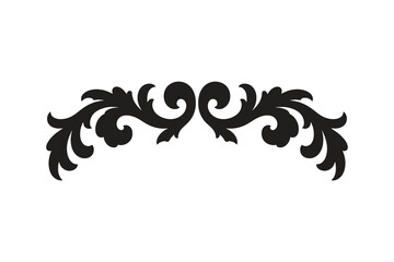 Elegant black and white scrollwork border