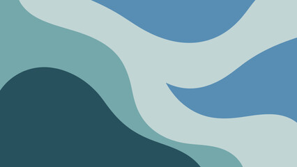 Fototapeta premium Abstract Blue Wavy Shapes and Forms.