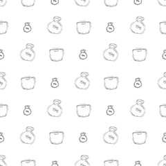 seamless pattern of sport icon in doodle style