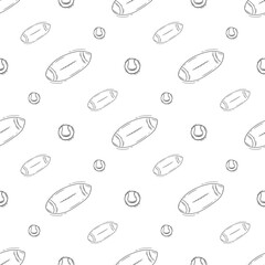 seamless pattern of sport icon in doodle style