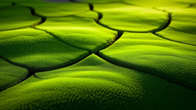 Abstract nature-inspired pattern with vibrant green elements