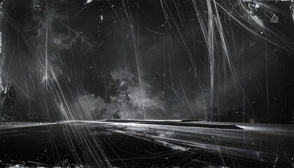 Abstract Dark Grungy Textured Background with Light Streaks.