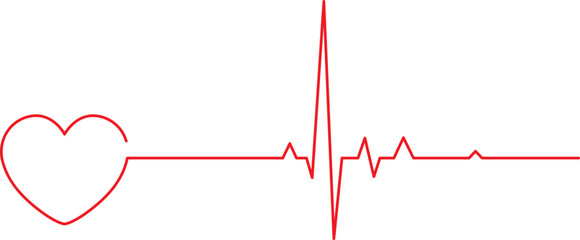 Heartbeat ecg vector illustration