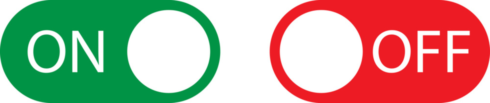 Simple on/off switch icons