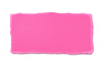 Pink paper tear with rough edges creating a horizontal border or banner element. Transparent background for easy layering