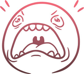 Obraz premium Design of red angry expression draw