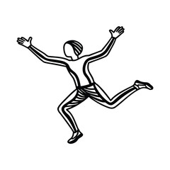 Freedom jumping joy silhouette