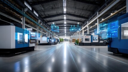 Modern Industrial Manufacturing Facility Featuring Advanced Machinery and High-Tech Production Equipment for Innovative Manufacturing Solutions