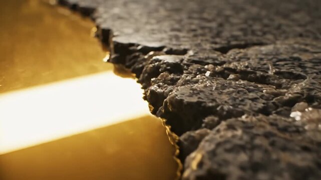 Closeup of textured rock surface