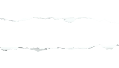 Torn paper graphic, revealing a black void between the jagged edges