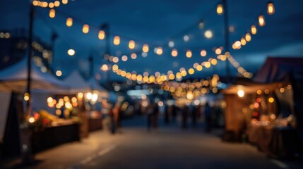 Lantern-lit outdoor fest with garlands