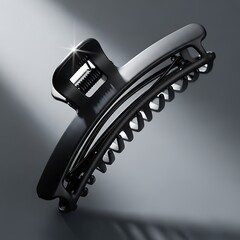 Elegant Black Hair Claw Clip - A Stylish Accessory for Hair Styling.