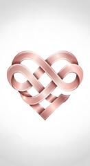 Rose Gold Infinity Heart - Symbol of Eternal Love and Connection.