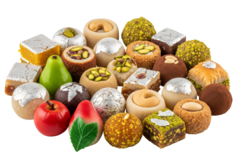 colorful assortment of confections and sweets platter