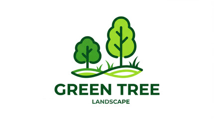 Illustration and text of Green Tree Landscape