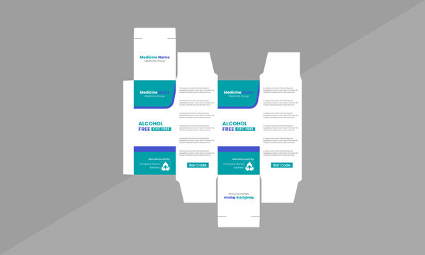 Modern Medicine Box Packaging Design