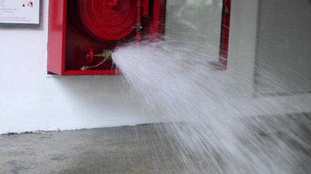 Fire extinguisher testing water pressure hose system