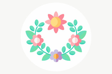 flower garland traditional decoration icon