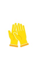 Yellow Protective Gloves - Safety and Hygiene for Various Tasks.