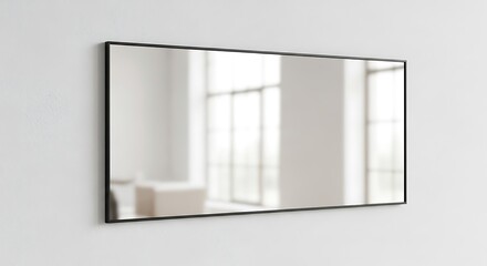 white window on a wall