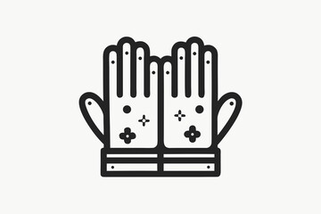 gloves icon smooth palm curve