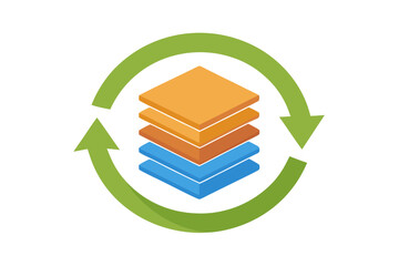 recycled materials stack icon