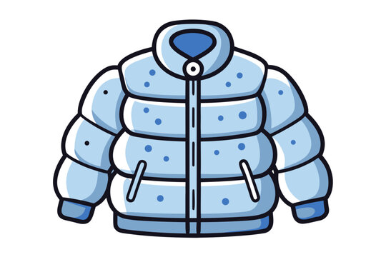 puffy kids jacket icon exaggerated rounded