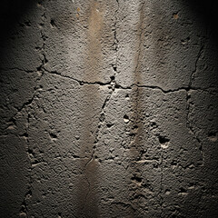 Dark Grungy Concrete Wall Texture Background with Dramatic Vignette