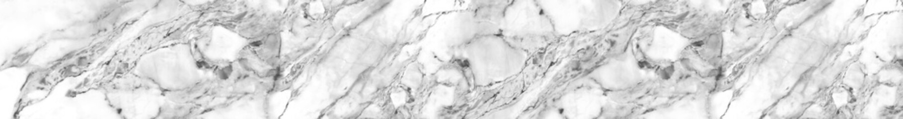 Fototapeta premium Classic white marble texture with grey veins in panoramic format for interior design