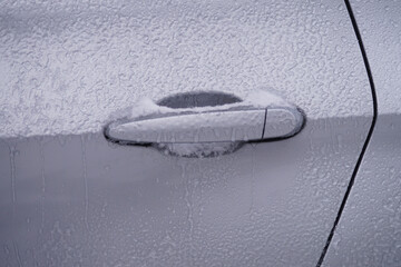Frozen car door