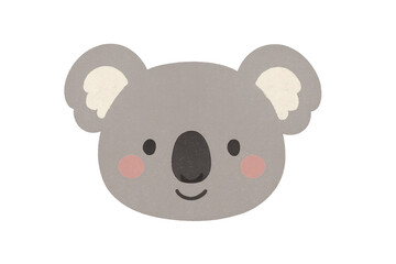 Fototapeta premium Koala face cartoon character illustration design